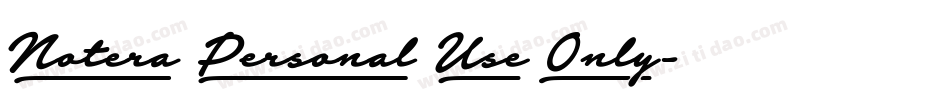 Notera Personal Use Only字体转换